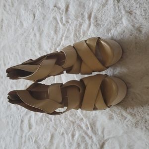Beige wedges
